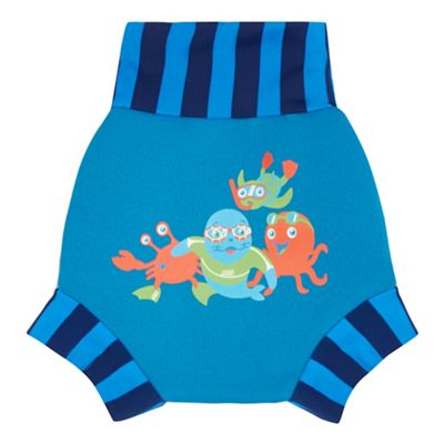 Zoggs Baby boys' blue sea animal print swim nappy